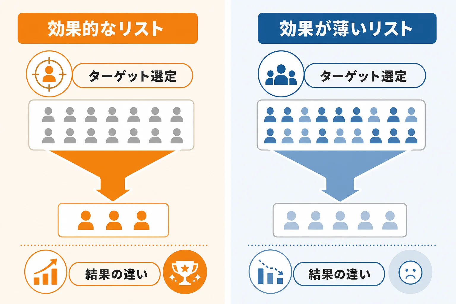 営業成果につながるリストにするための絞り込みの考え方