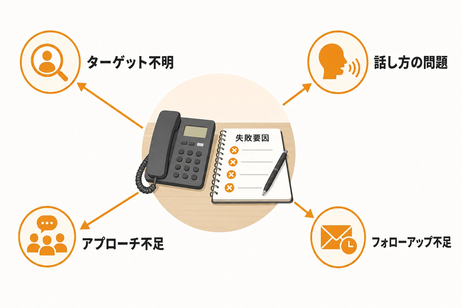 新規開拓テレアポが失敗しやすい主な原因