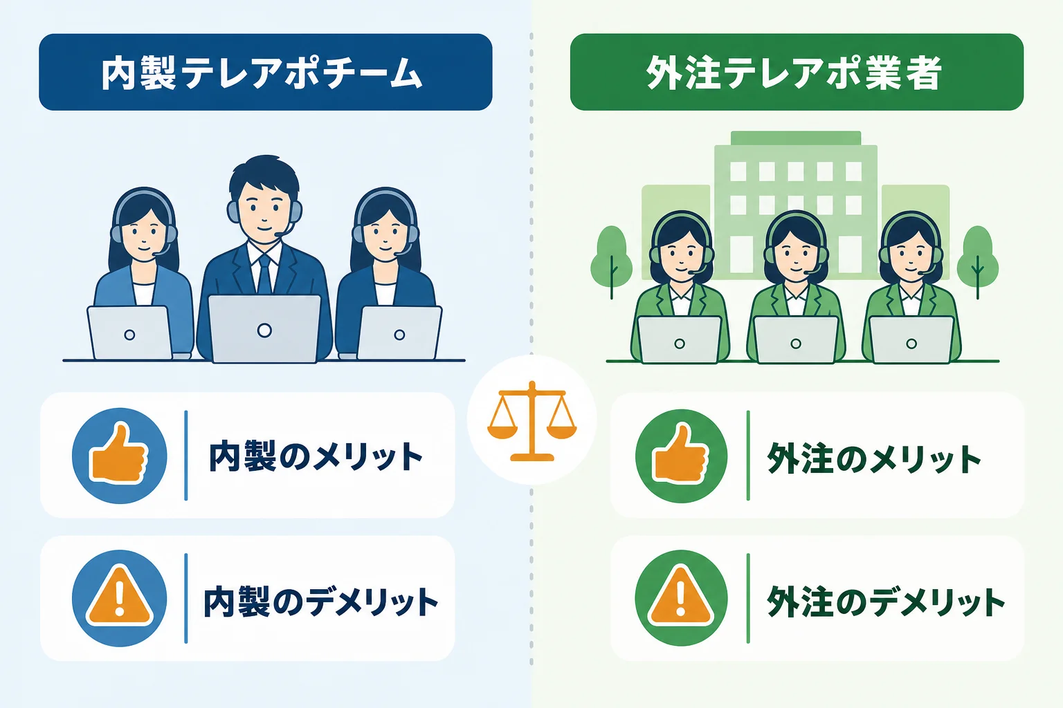 テレアポを内製するか外注するかの判断基準