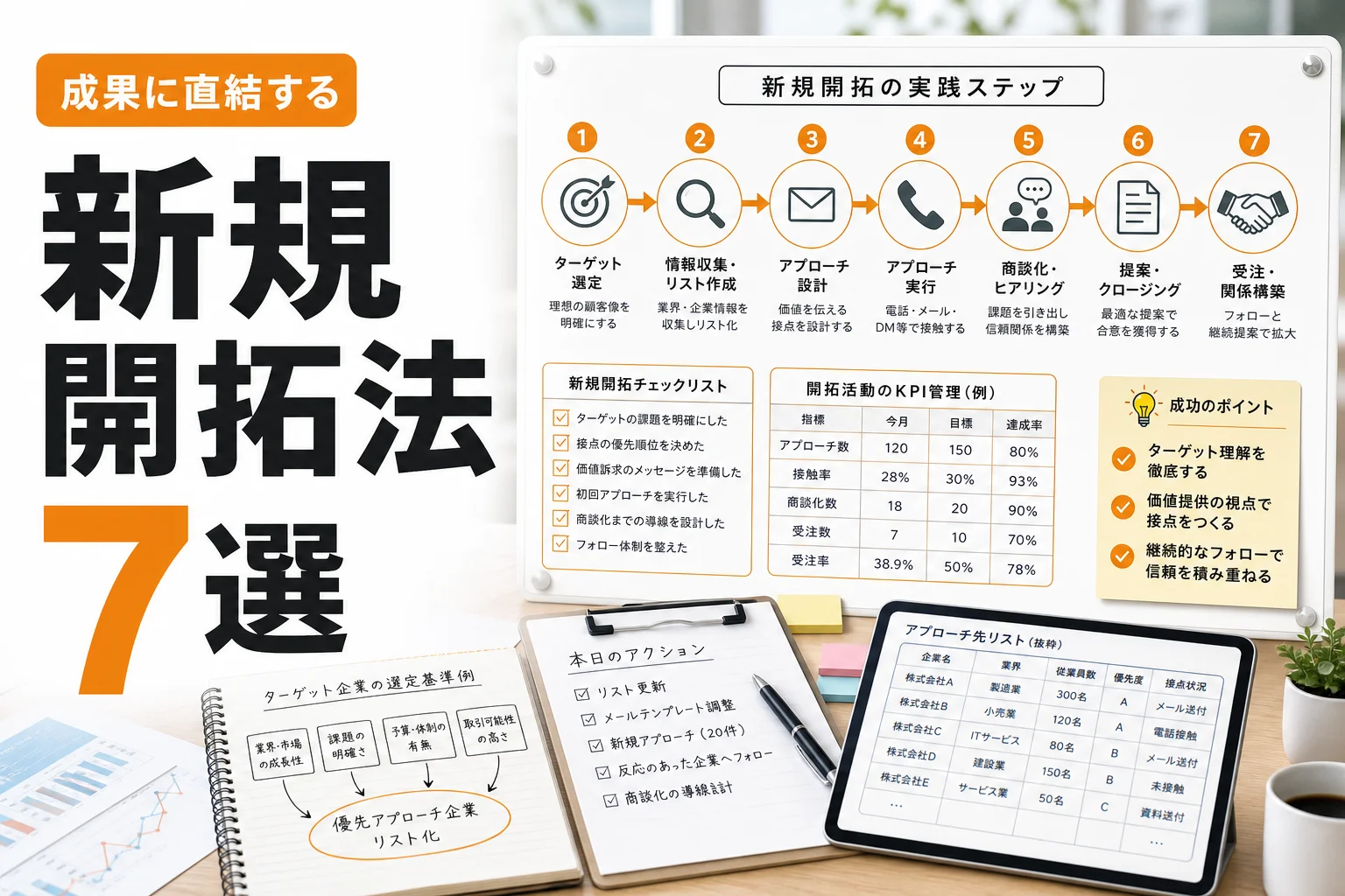 広告代理店の新規開拓方法7選|BtoB営業で成果につなげる実践手順と選び方