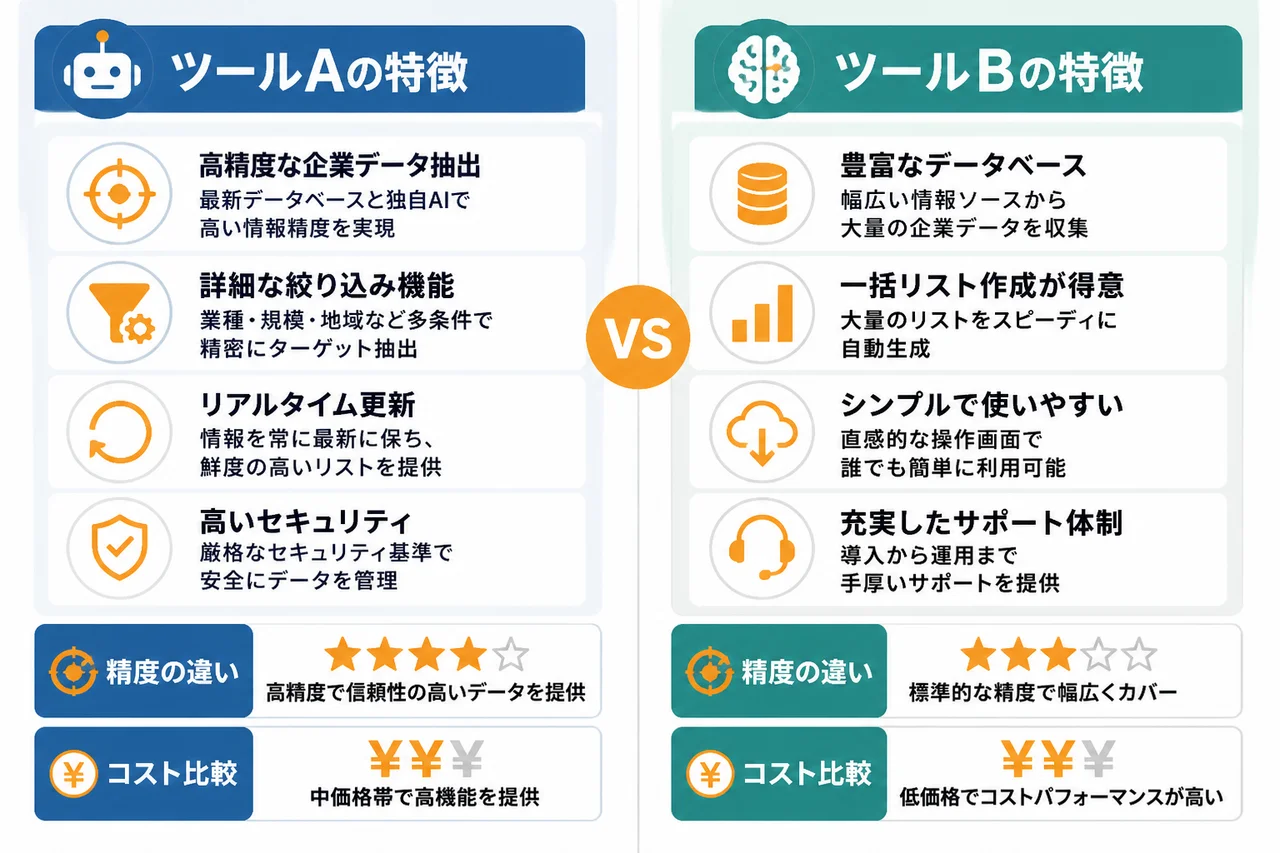 営業リスト作成AIツールの選び方