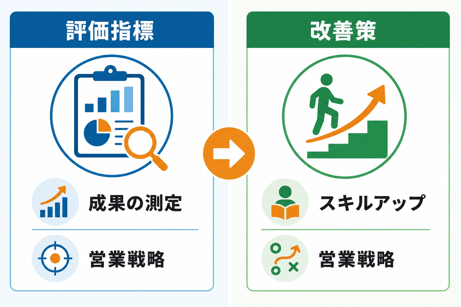 新規開拓営業の力を評価・改善する指標