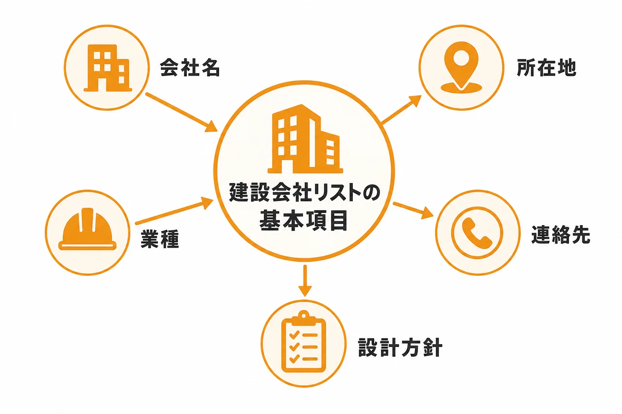 まず押さえたい建設会社リストの基本項目と設計方針
