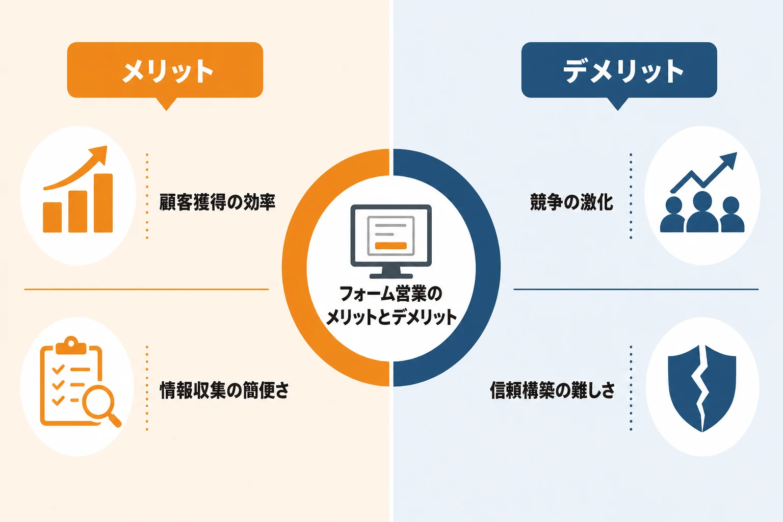 フォーム営業のデメリットと注意点