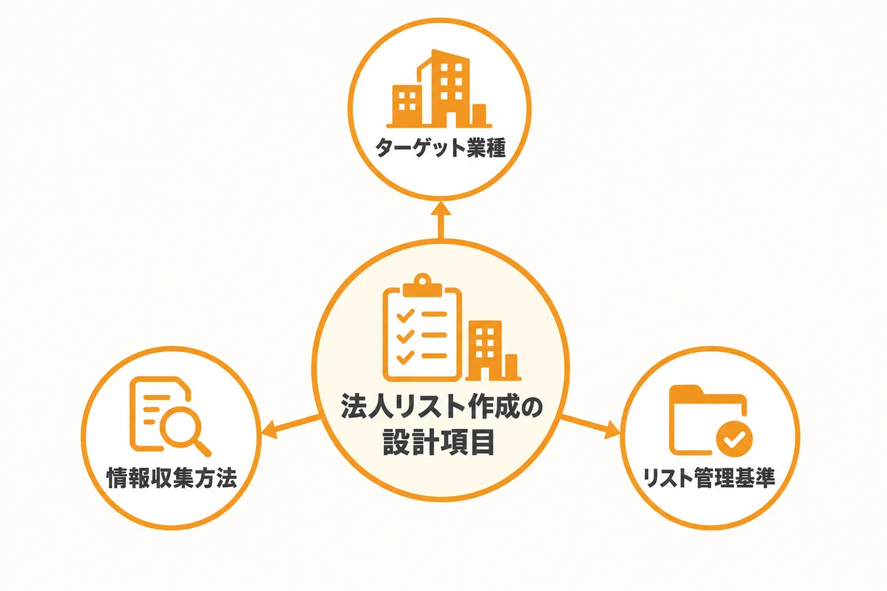 法人リスト作成の前に決めるべき3つの設計項目