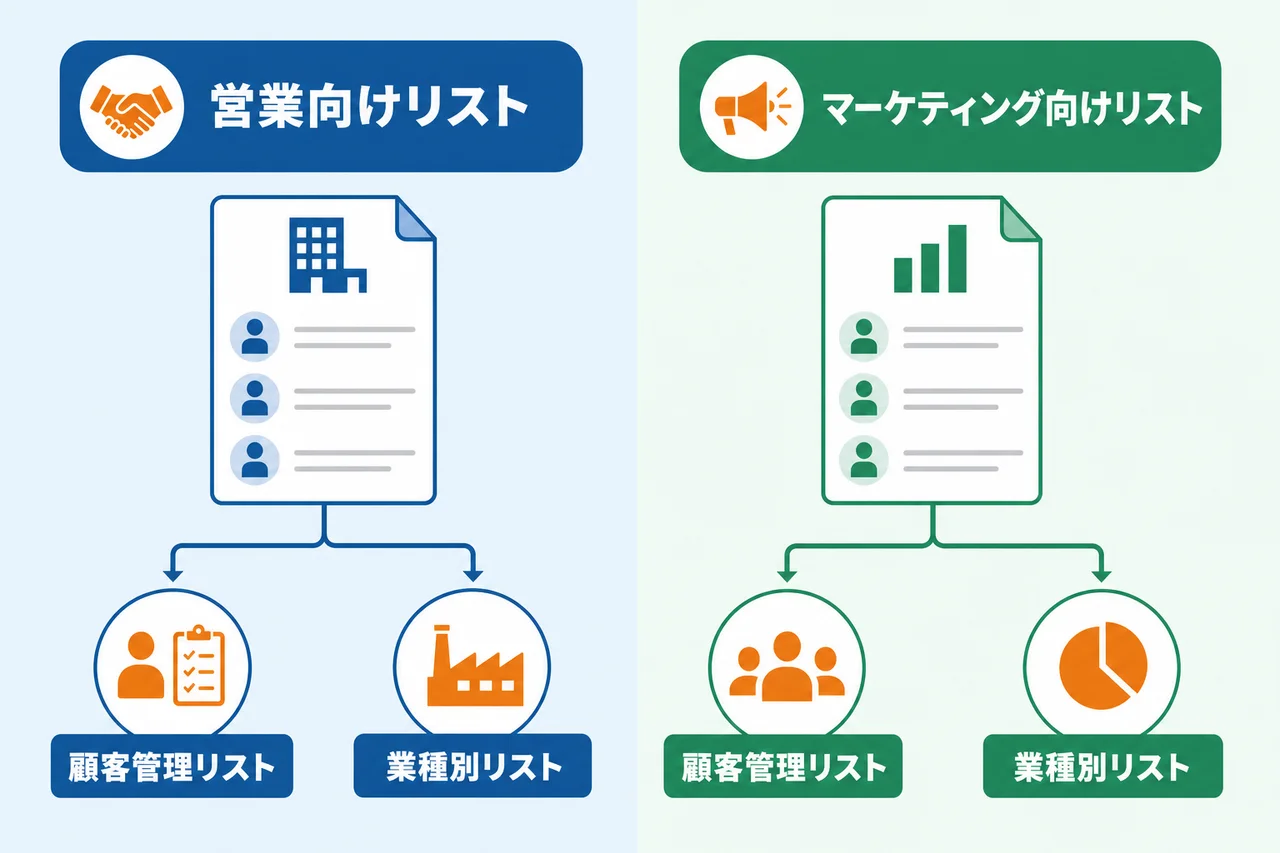 目的別に見る法人リストの作り分け方