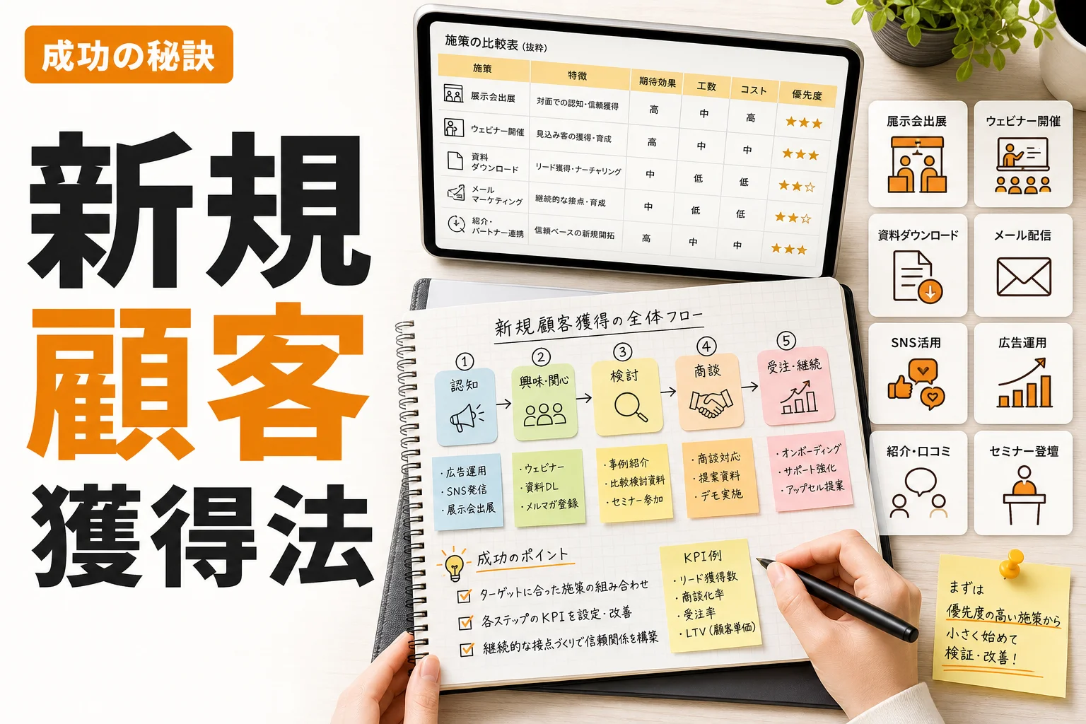 新規顧客獲得の事例12選|BtoB企業が成果につなげる施策と成功のポイント