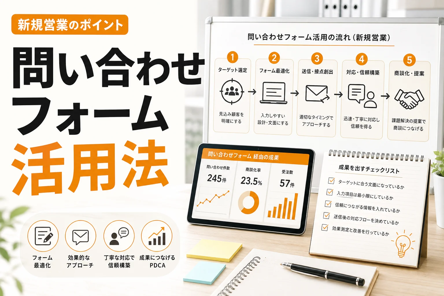 新規営業で問い合わせフォームを活用する方法|成果を出す文面・手順・注意点を徹底解説
