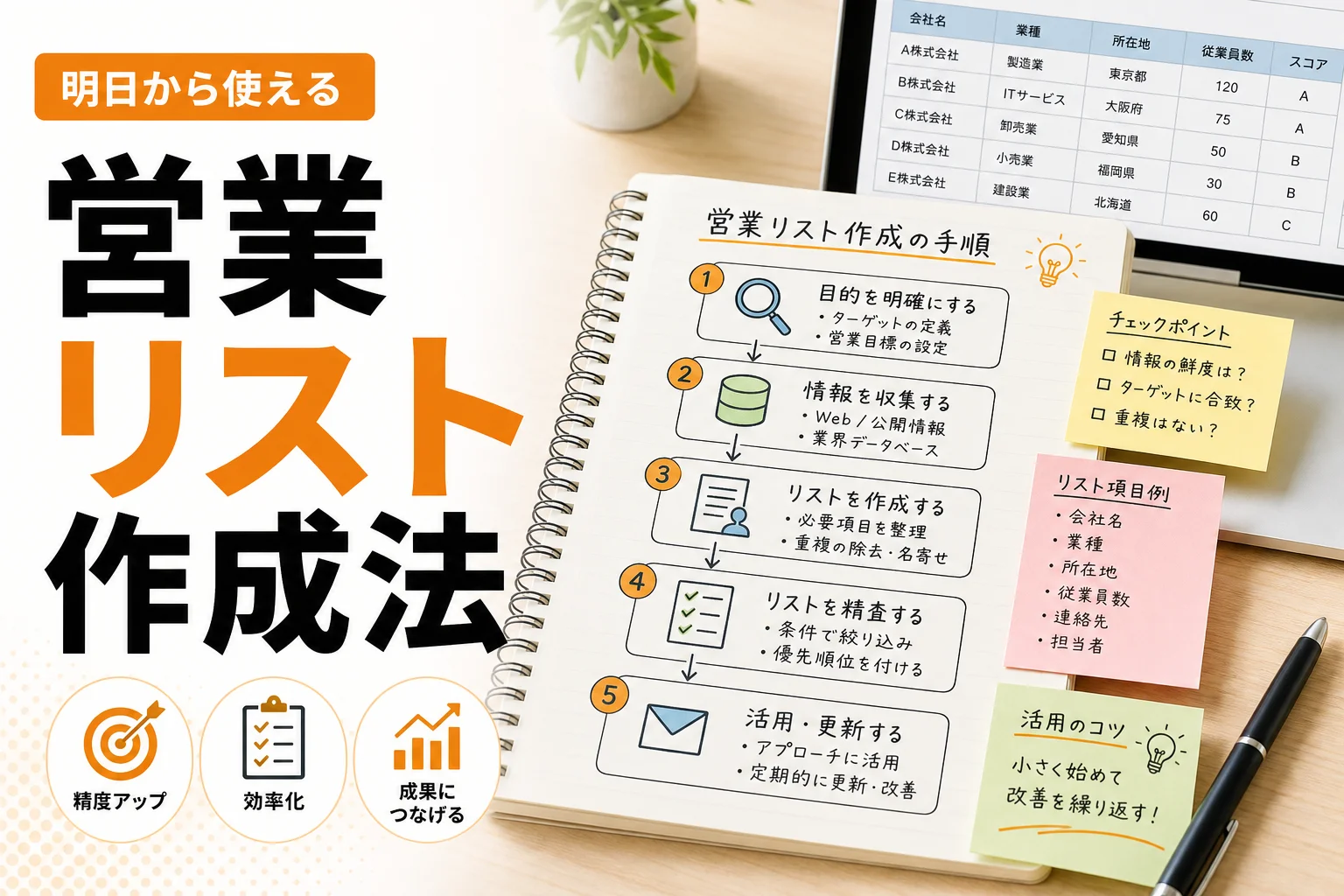 ChatGPTで営業リスト作成を効率化する方法|作り方・活用手順・注意点を徹底解説