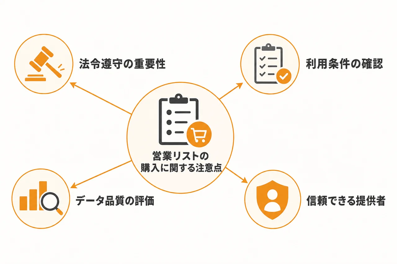 購入前に確認したい注意点|法令順守・利用条件・データ品質