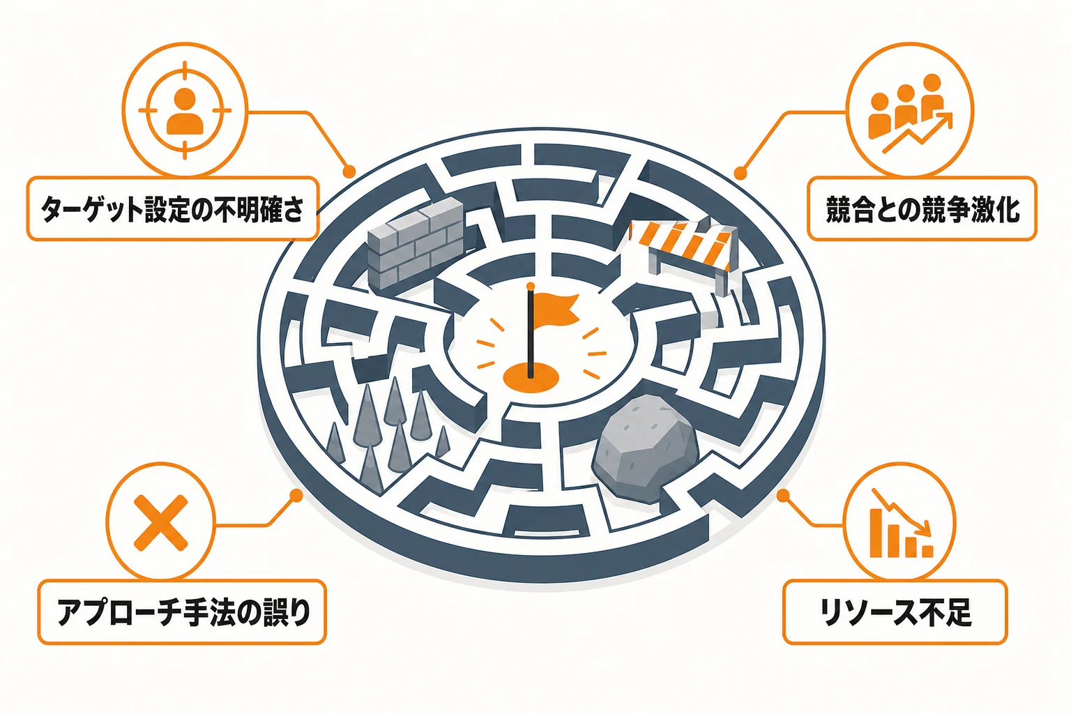 顧客の新規開拓がうまくいかない主な原因