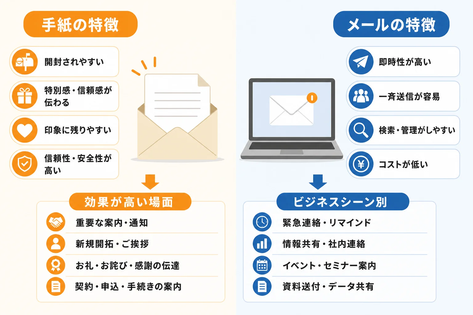 手紙が効果を発揮しやすい企業・商材・場面