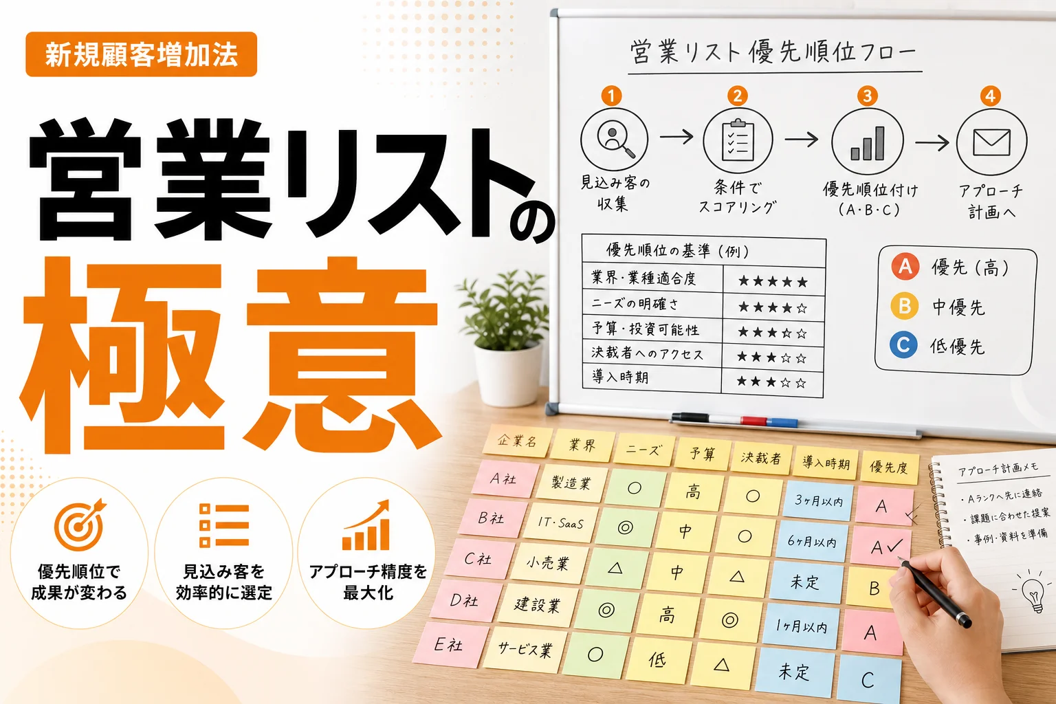営業 リスト アップ 方法を徹底解説|BtoBで見込み顧客を増やす実践手順と選び方