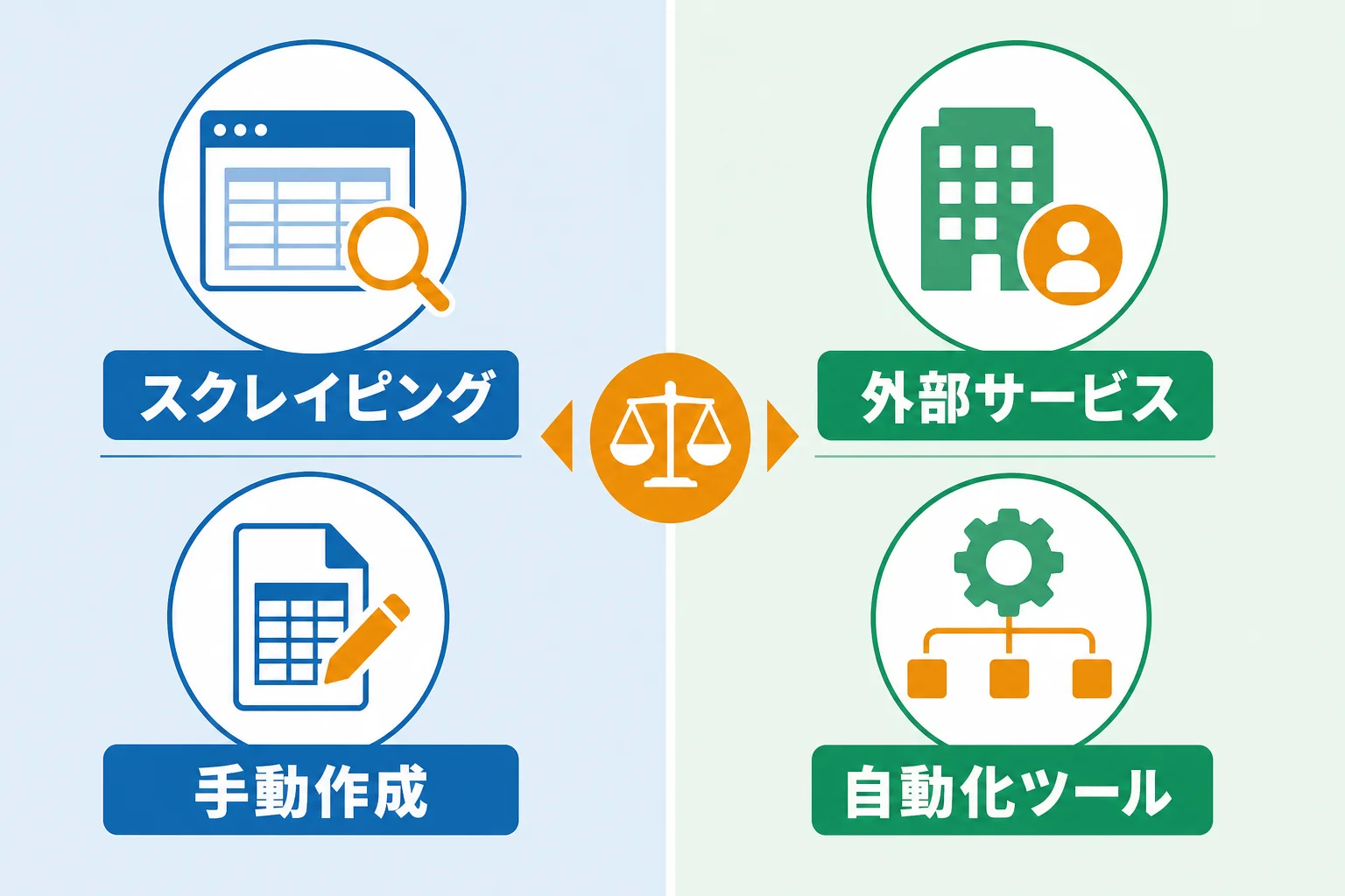 自社に合う営業リスト作成方法の選び方