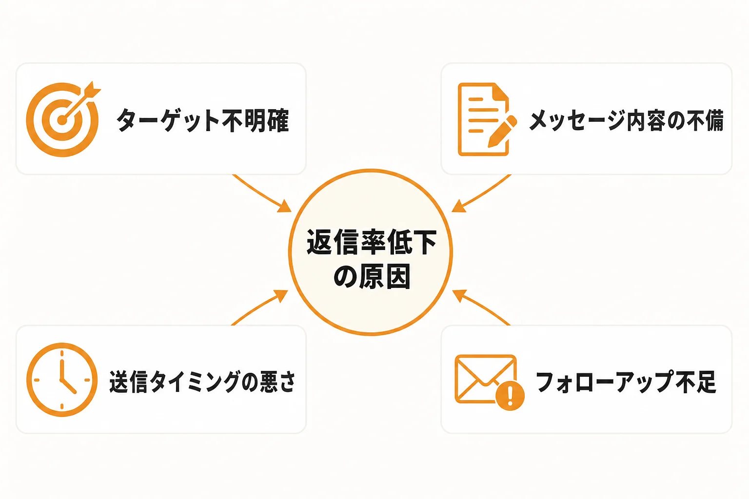 フォーム営業の返信率が低くなる主な原因
