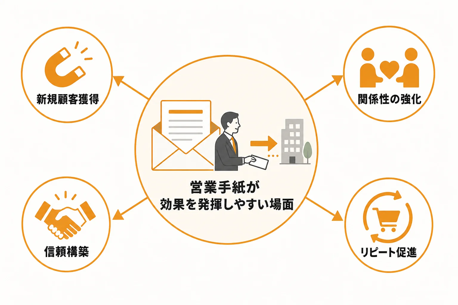 営業手紙が効果を発揮しやすい場面と活用目的