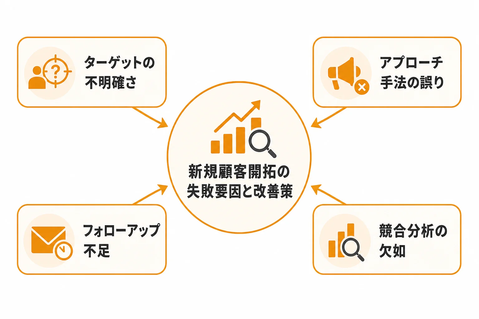 新規顧客開拓でよくある失敗と改善ポイント