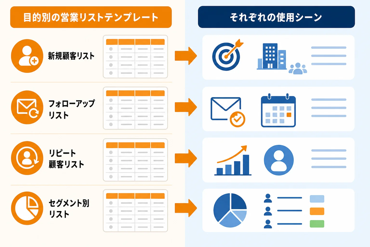 目的別に使い分ける営業リストのテンプレート設計パターン