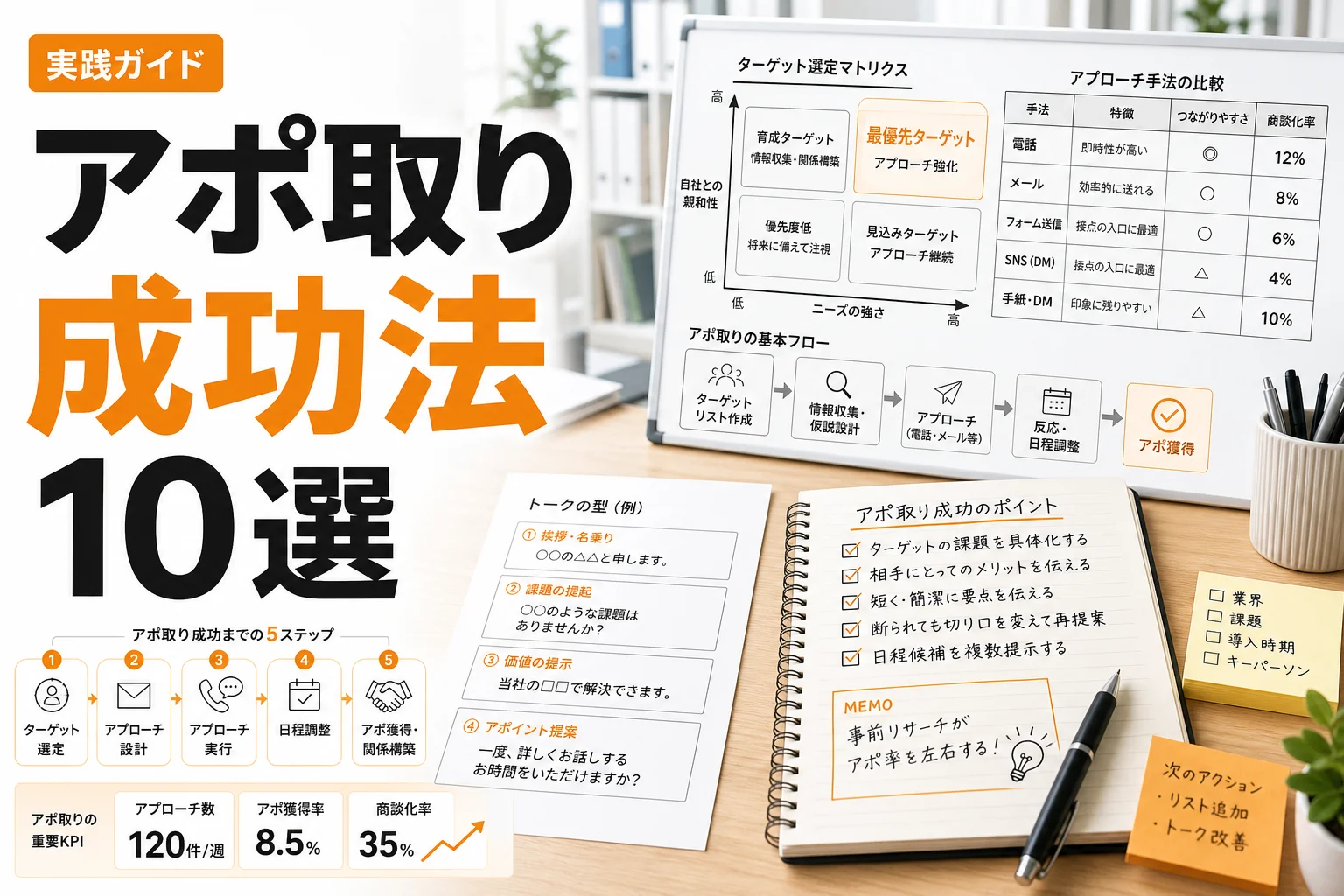 新規開拓のアポ取りを成功させる方法10選|BtoB営業で商談化率を高める実践ポイント