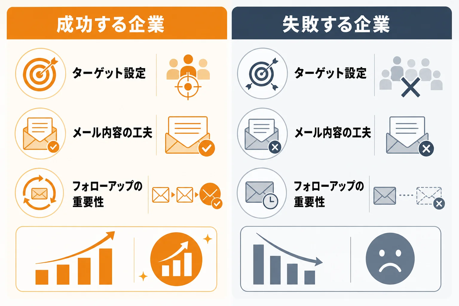 新規開拓メールで成果が出る企業と出ない企業の違い