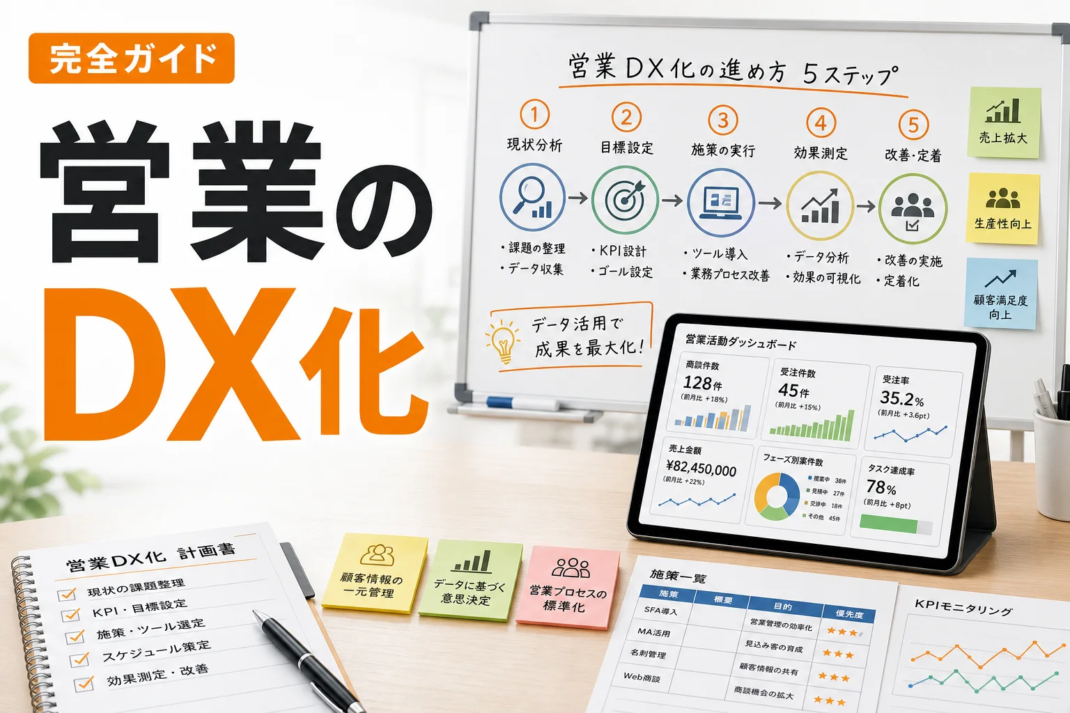 営業のDX化とは?進め方・成功のポイント・おすすめ施策をわかりやすく解説