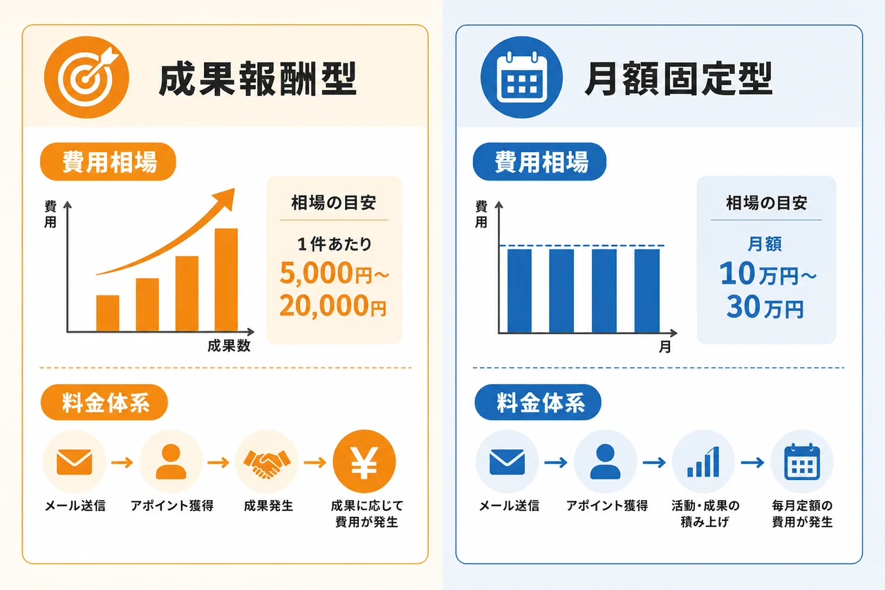 メール営業代行の費用相場と料金体系の見方