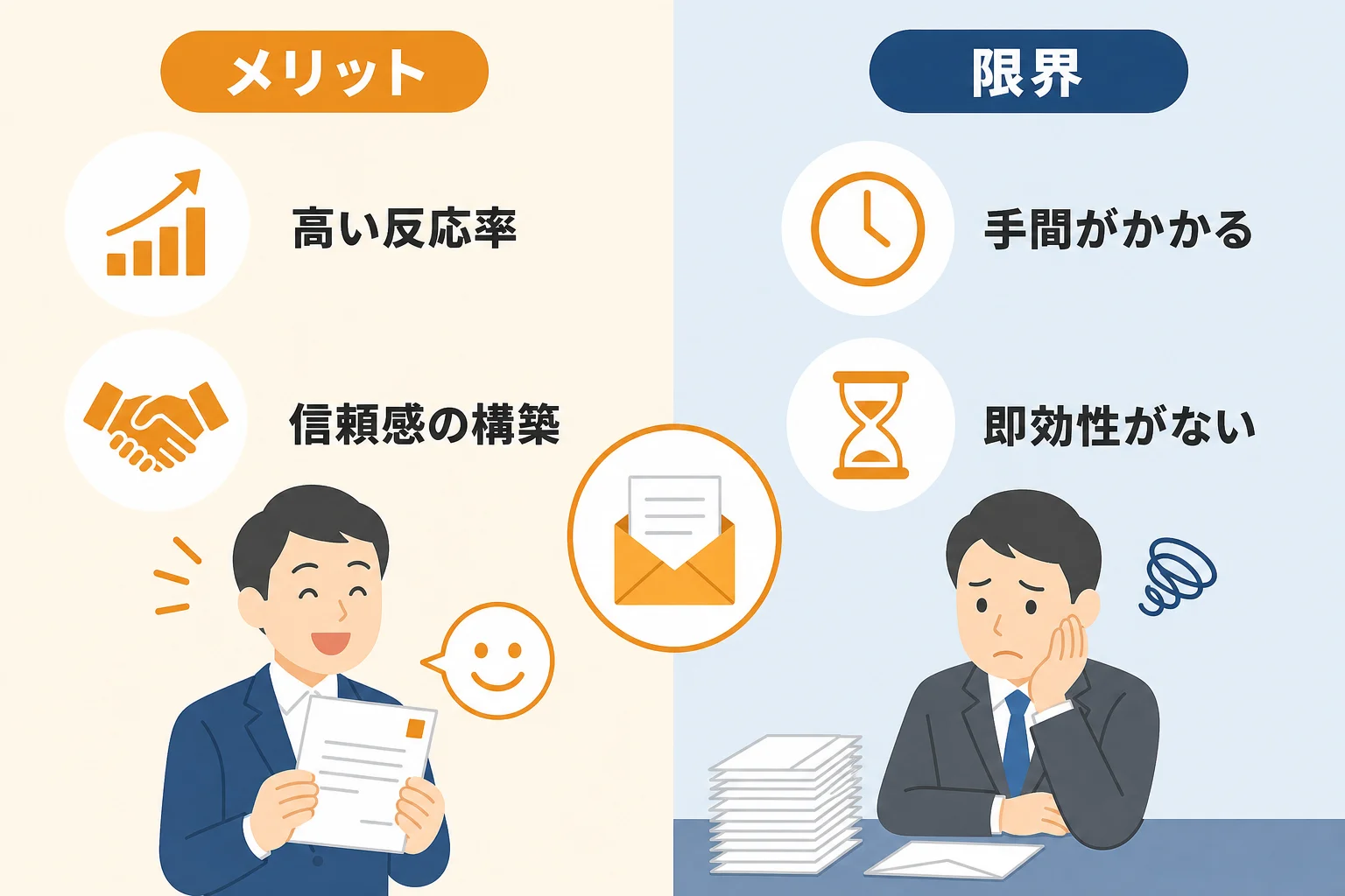 まず押さえたい手紙営業のメリットと限界