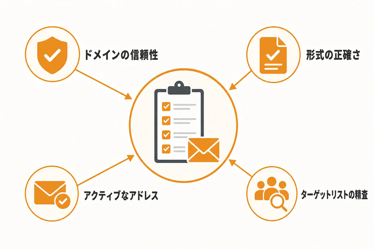 精度の高いメールアドレスを見極めるチェックポイント