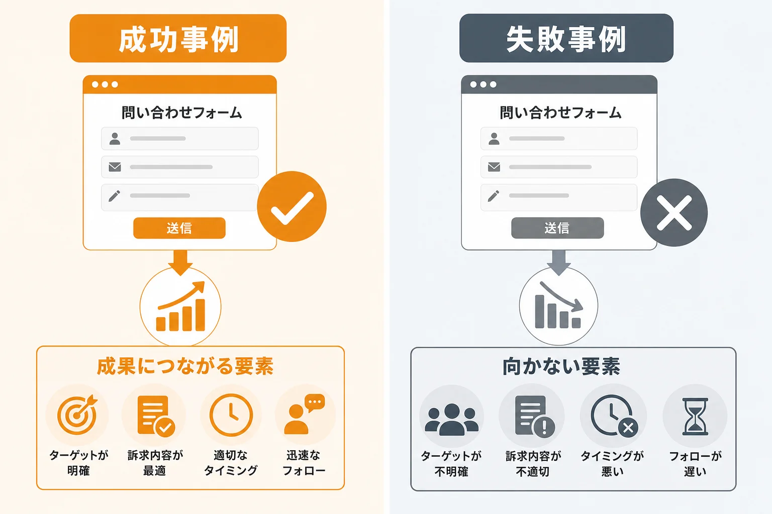 問い合わせフォーム営業が成果につながるケースと向かないケース