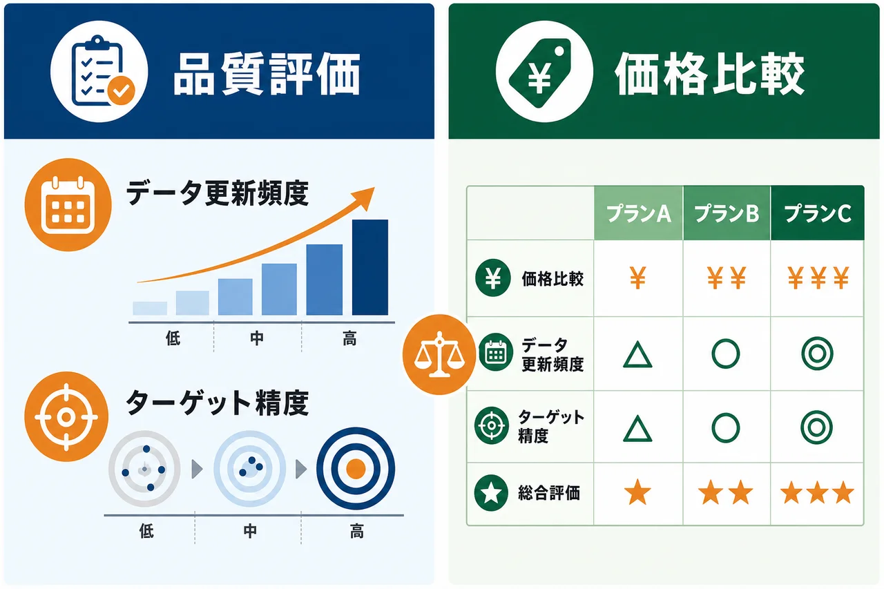 営業リスト購入前に確認すべき比較ポイント