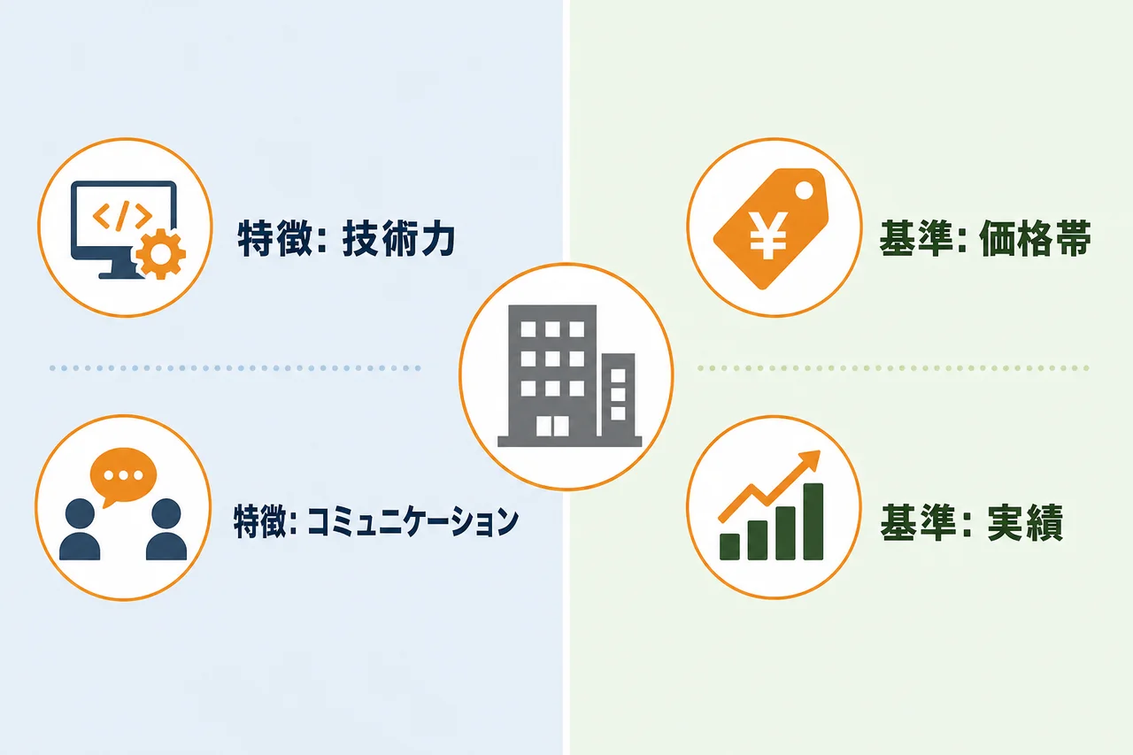 自社に合うシステム開発会社を見極める選定基準