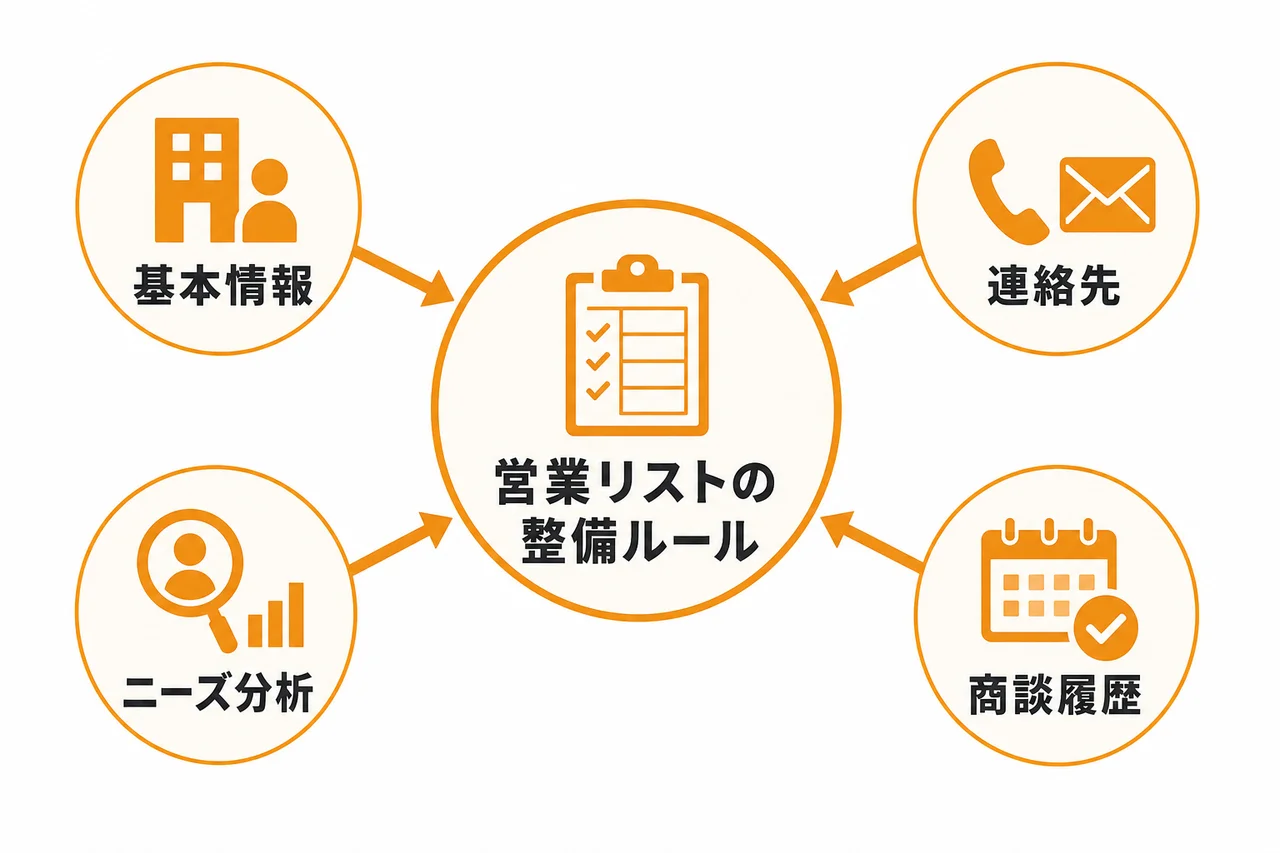 営業で使えるリストにするための必須項目と整備ルール