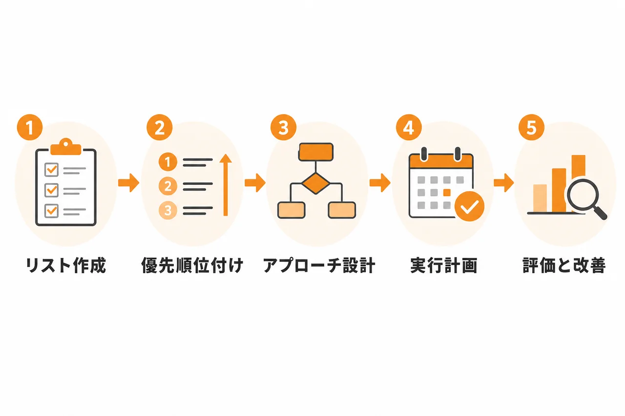 リスト作成後に行うべき優先順位付けとアプローチ設計