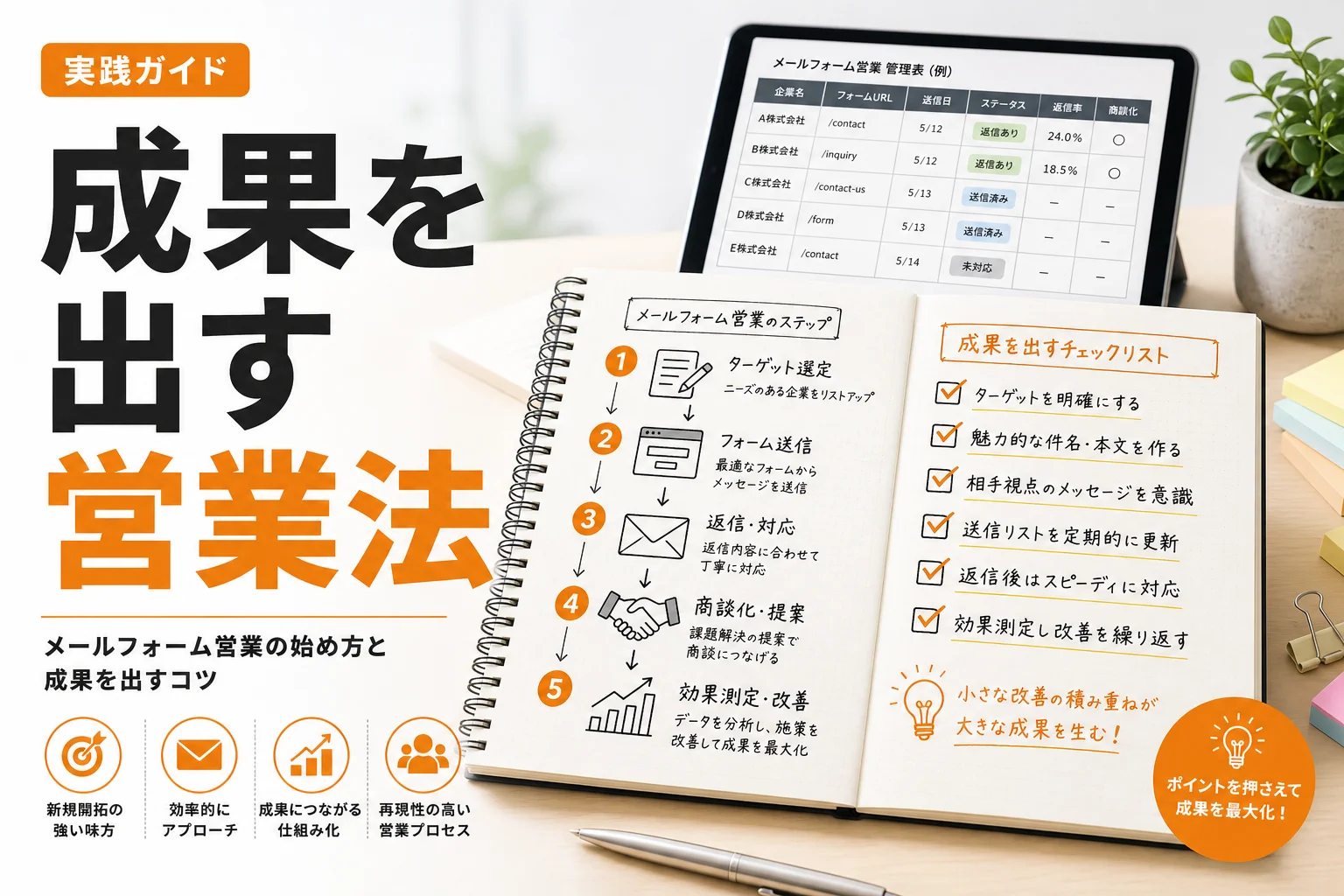 メール フォーム 営業の始め方と成果を出すコツ|BtoB企業向け実践ガイド