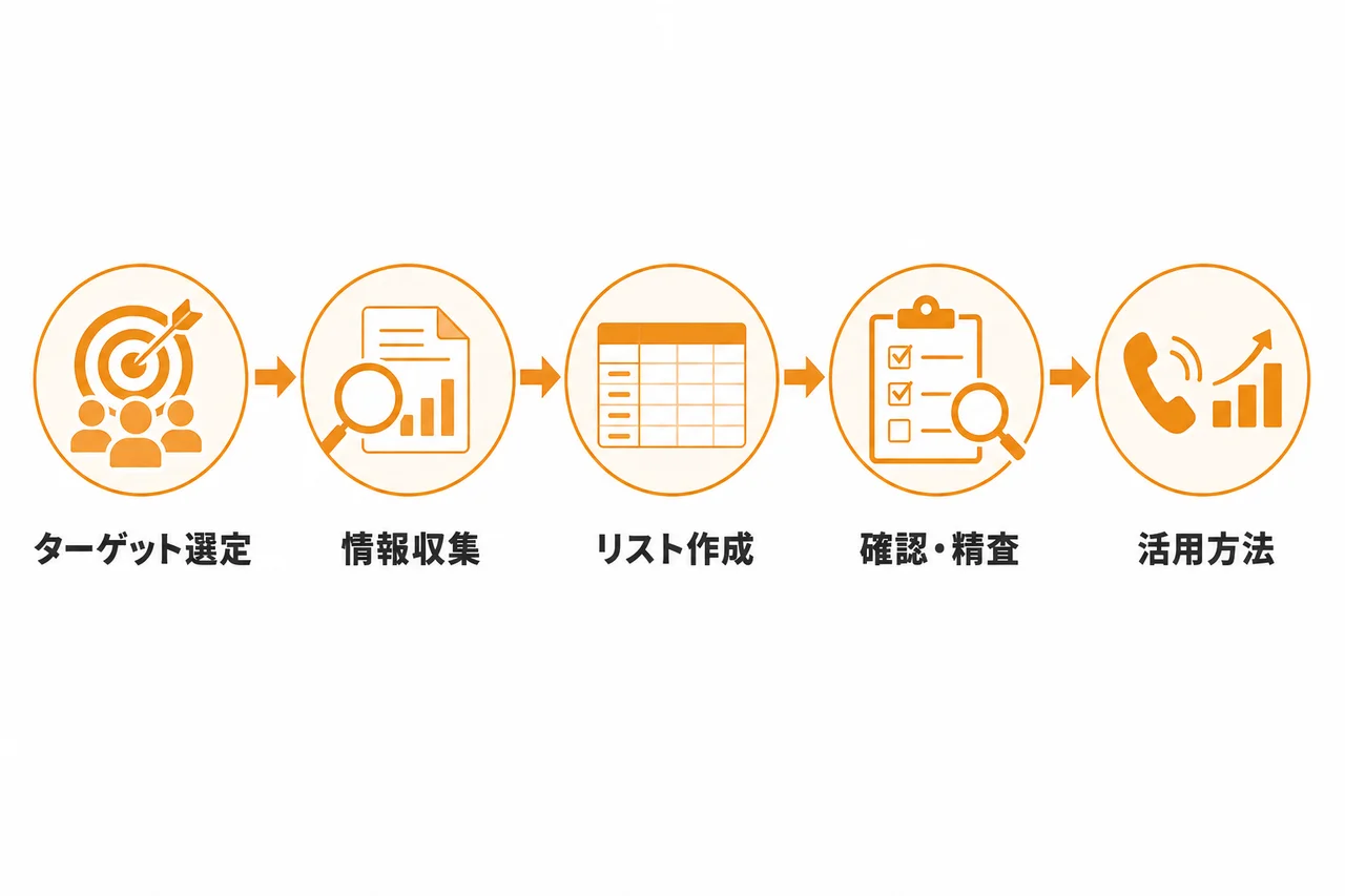 自社で営業電話リストを作成する手順