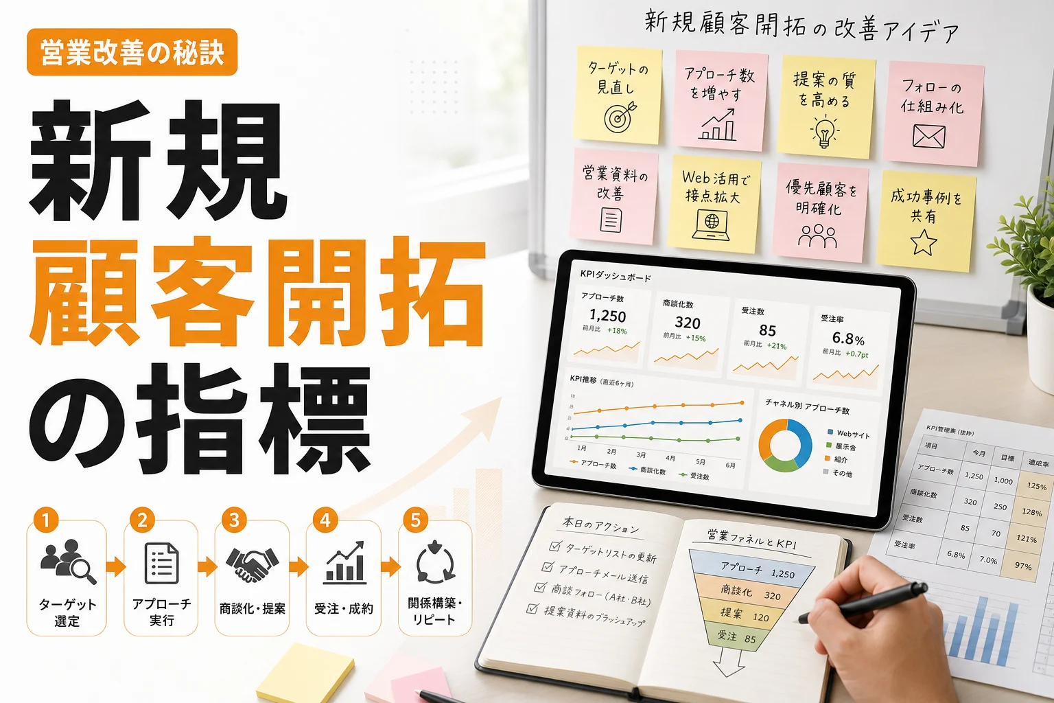 新規顧客の開拓 先行指標とは?BtoB営業で追うべきKPIと改善の進め方を解説