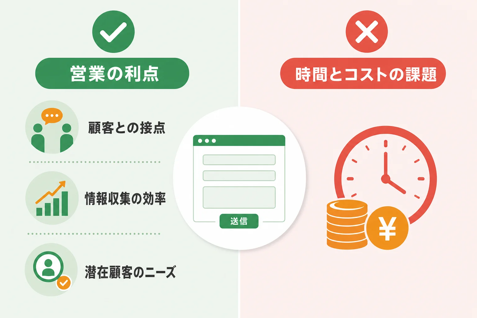 問い合わせフォーム営業のメリットとデメリットを正しく理解する