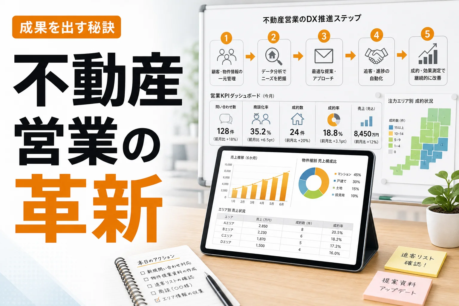 不動産営業 DX とは?成果につながる進め方と実践施策をわかりやすく解説