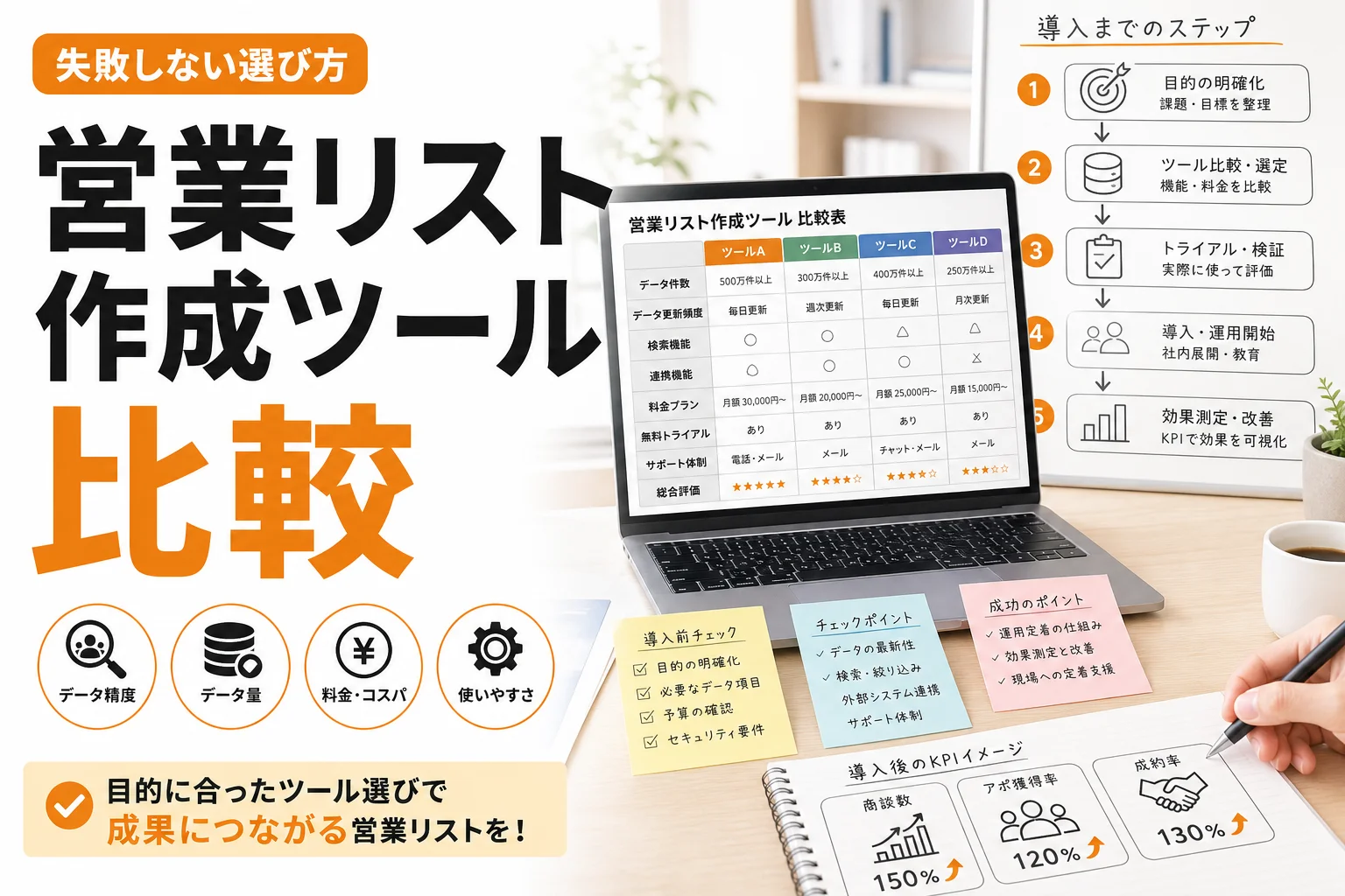 営業リスト作成ツールおすすめ比較と選び方|失敗しない導入ポイントを解説