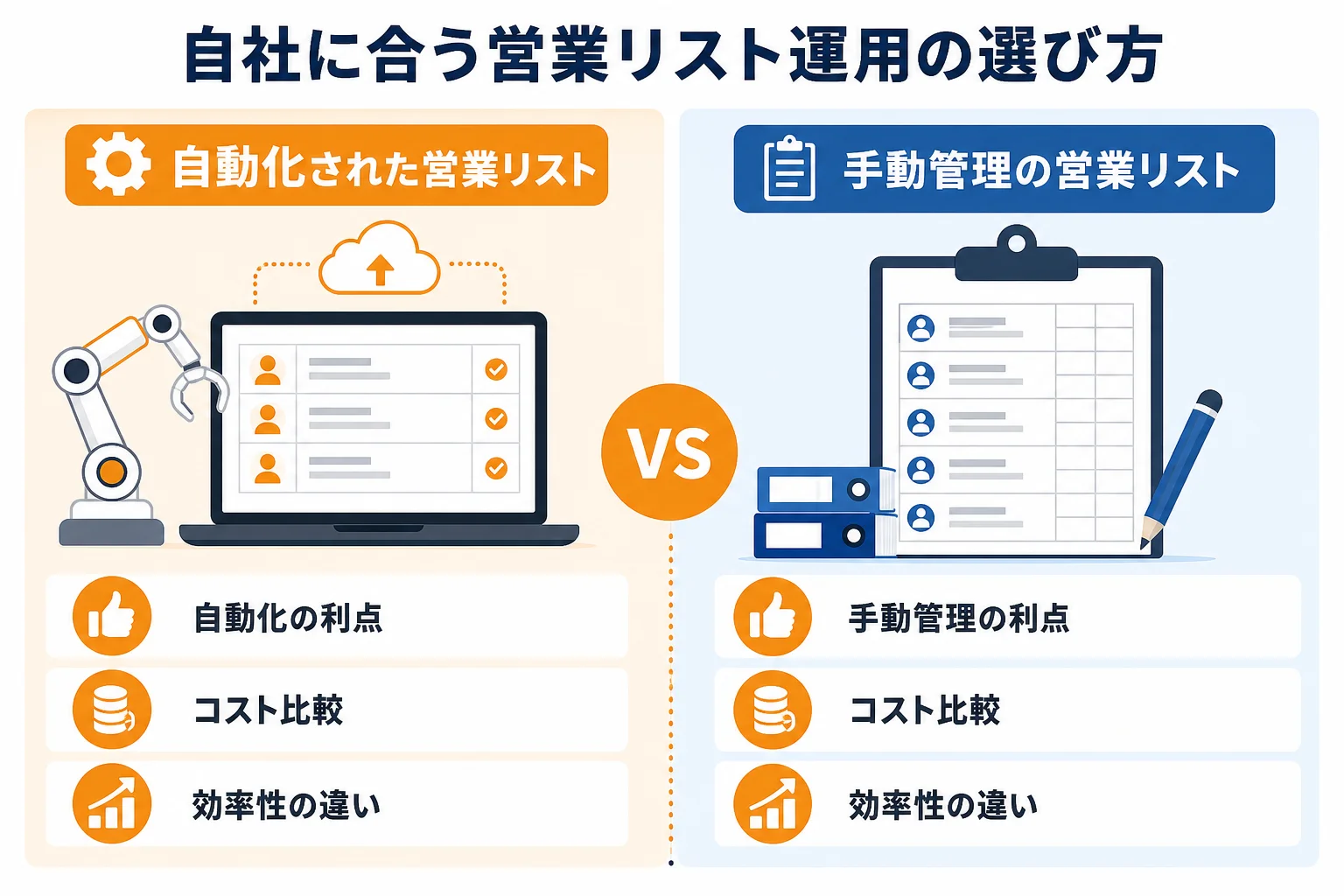 自社に合う営業リスト運用の選び方
