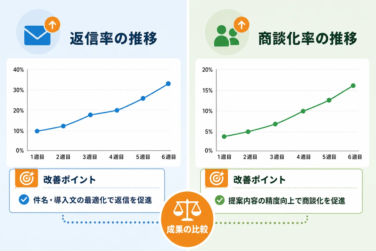 成果を高める改善ポイント:返信率・商談化率をどう見るか