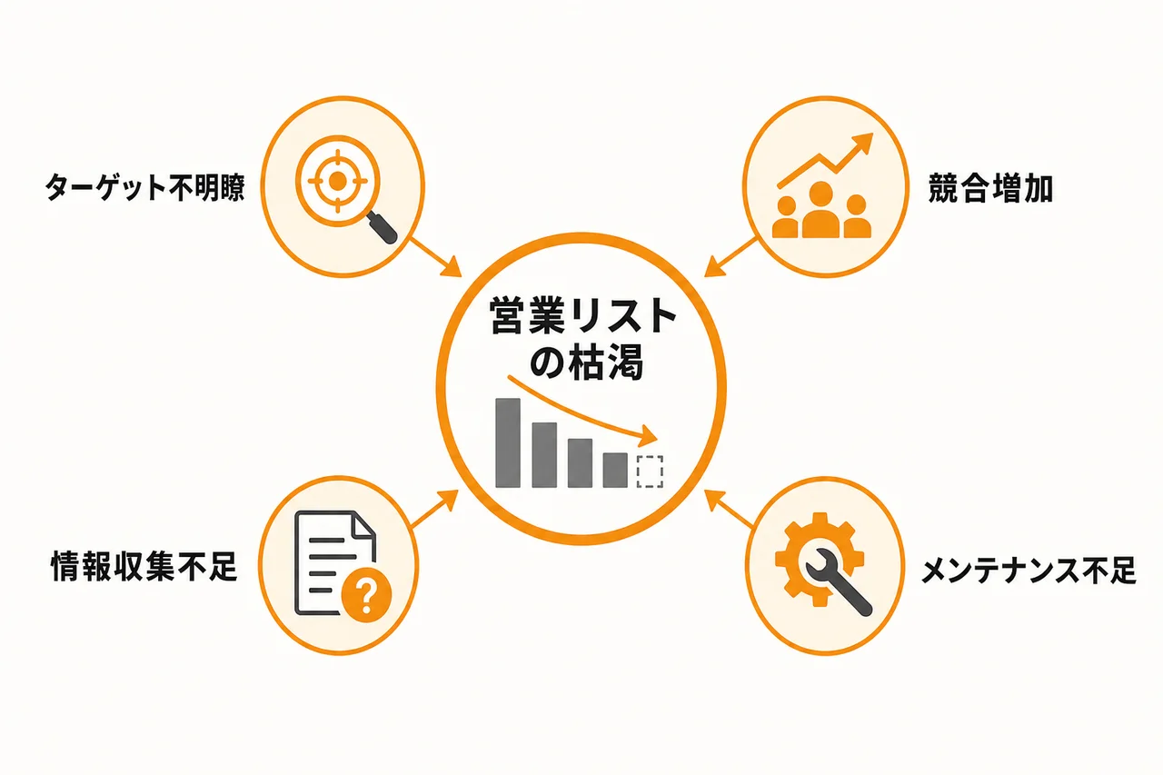 営業リストが枯渇する主な原因