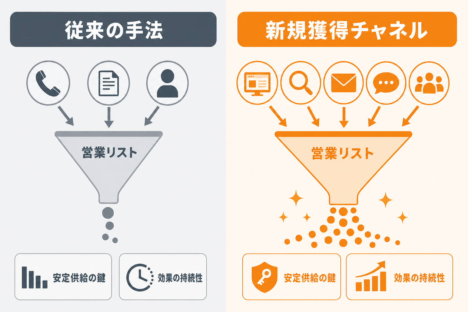 中長期で効く対策:営業リストを安定供給する新規獲得チャネル