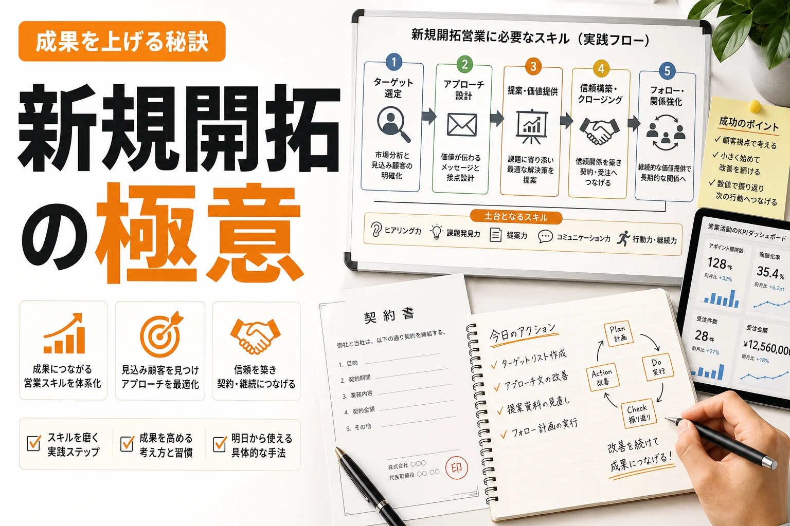 新規開拓 営業 スキルを強化する実践ガイド|成果につながる力と磨き方を体系解説