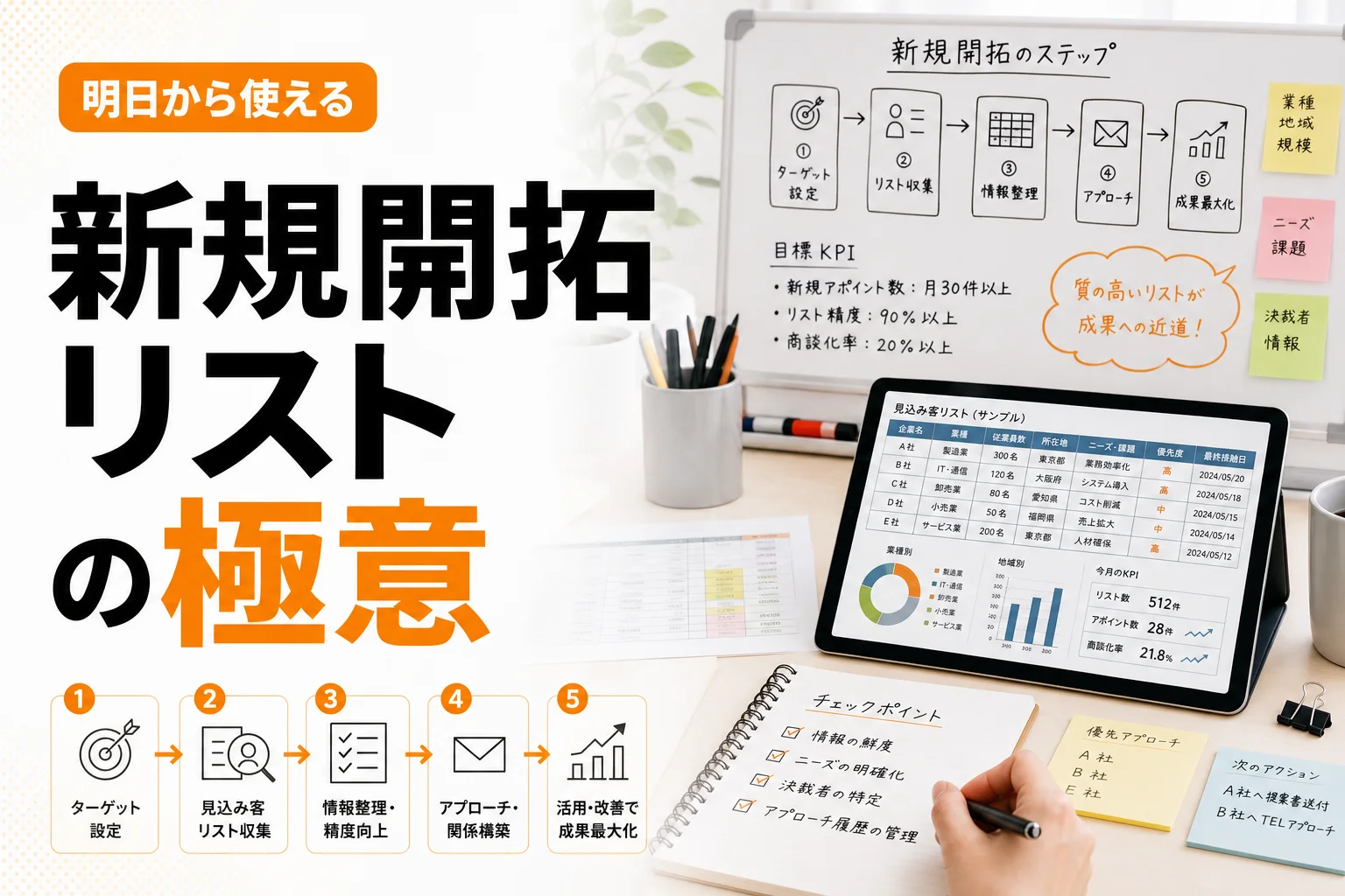 営業 新規開拓リストの作り方完全ガイド|見込み客を増やす収集方法・精度向上・活用術