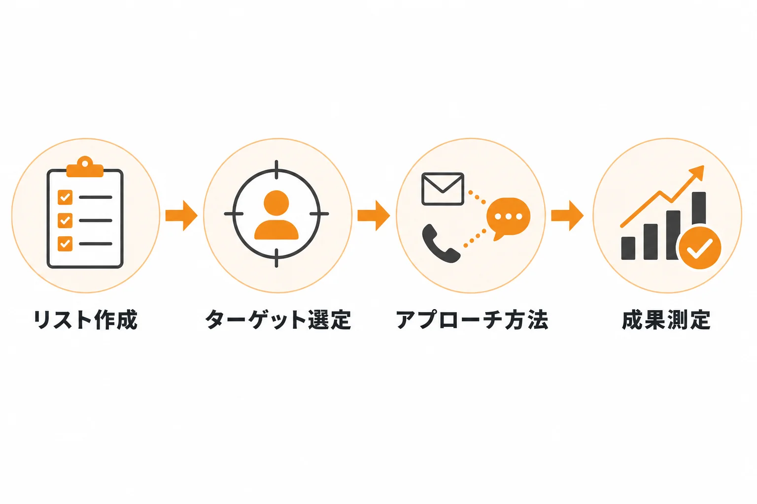 営業新規開拓リストを成果につなげる活用フロー