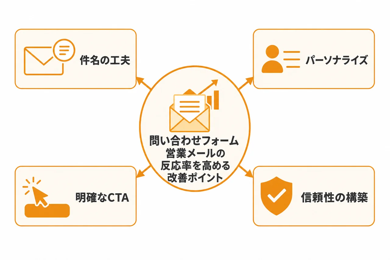 問い合わせフォーム営業メールの反応率を高める改善ポイント
