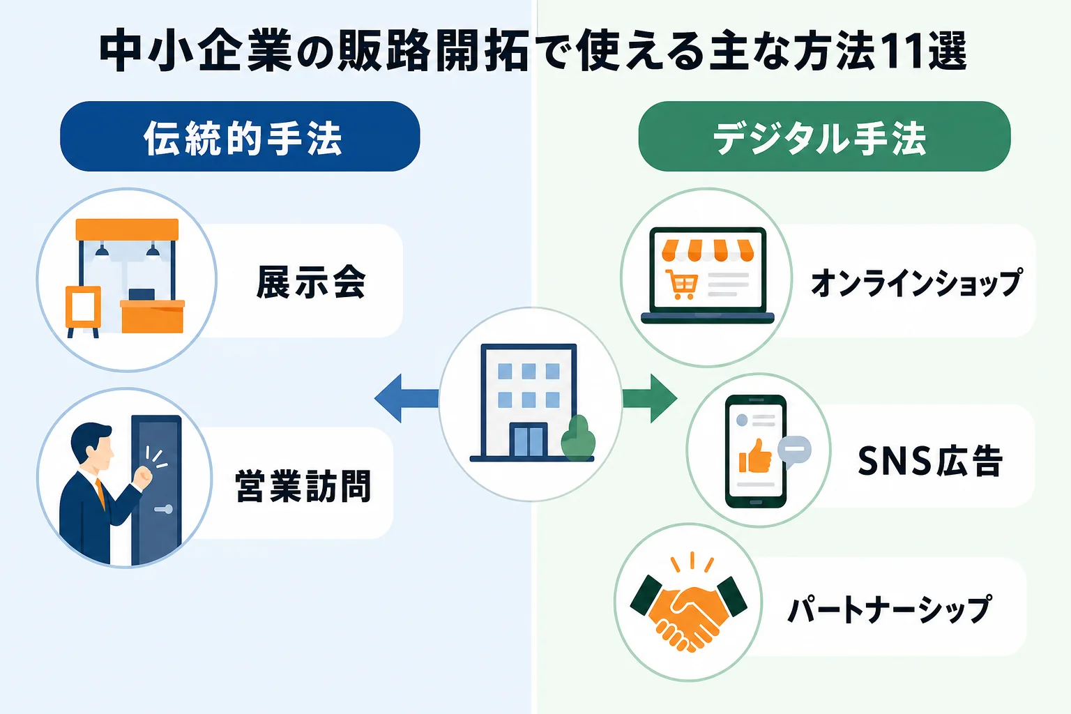 中小企業の販路開拓で使える主な方法11選