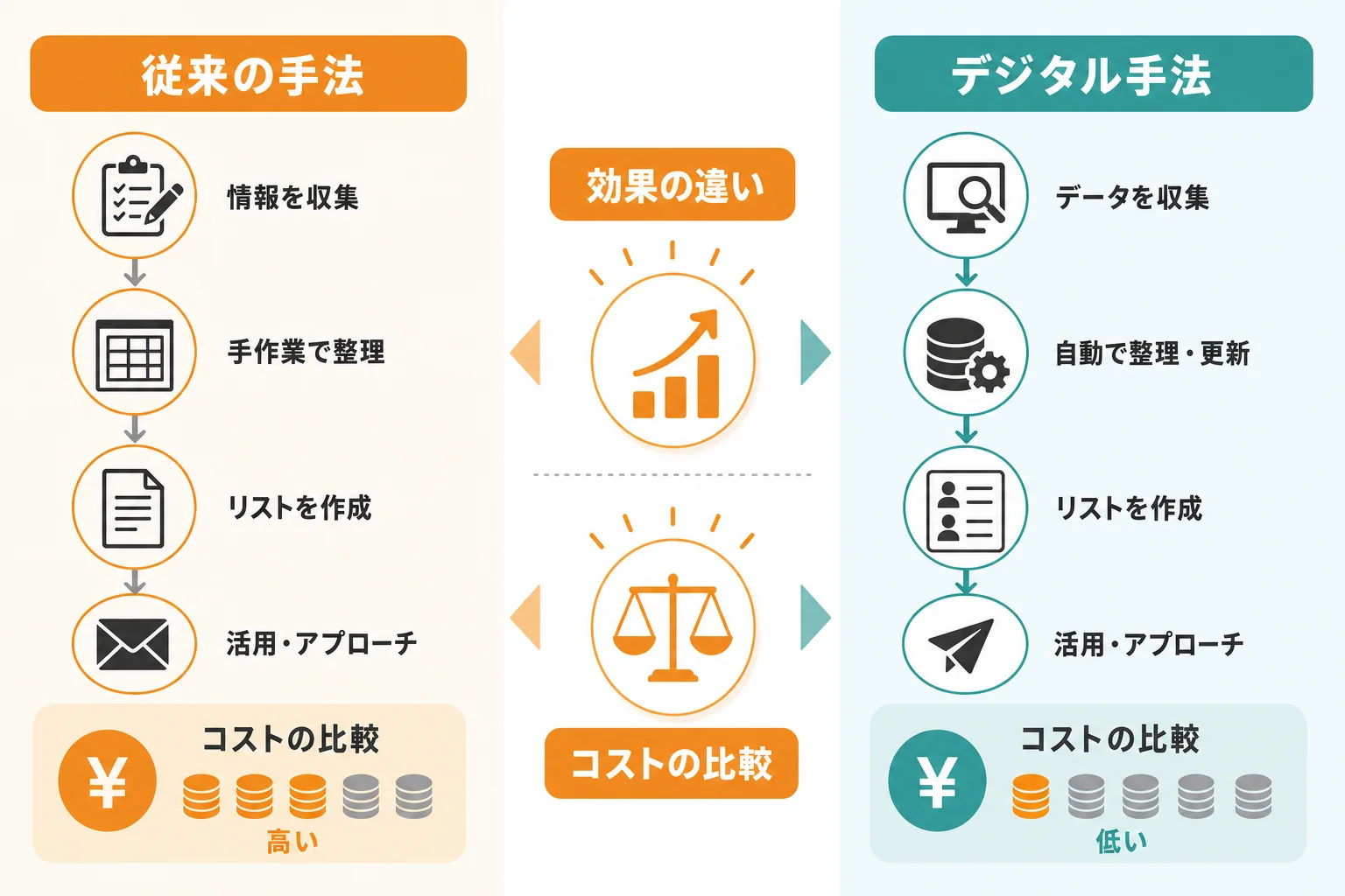 自社に合う営業リスト作成方法の選び方
